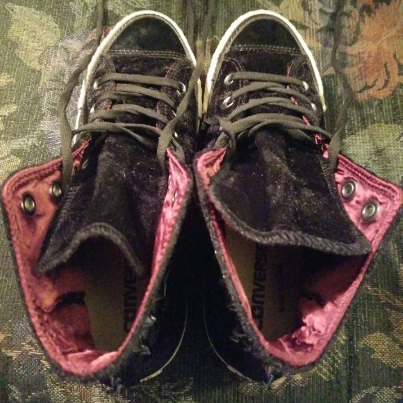 RARE! Studded Velvet Converse Sneakers - Picture 3 of 8
